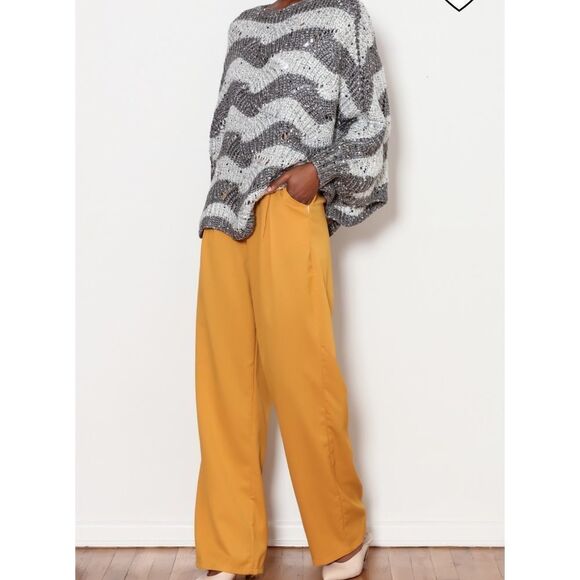 Stripe Knit Poncho Sweater - Picture 2 of 9